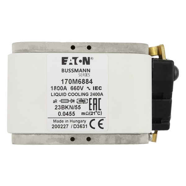 Fuse-link, high speed, 1800 A, AC 660 V, 2 x size 3, 74 x 167 x 52 mm, aR, IEC, single indicator image 7