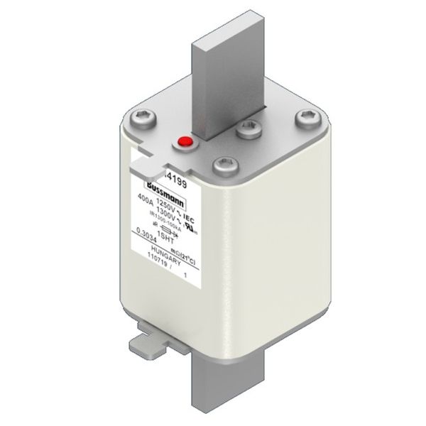 Fuse-link, high speed, 400 A, AC 1250 V, size 1, 53 x 63 x 135 mm, aR, IEC, single indicator image 2