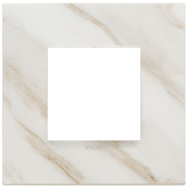 Plate 2M marbl.stoneware white Calacatta image 1