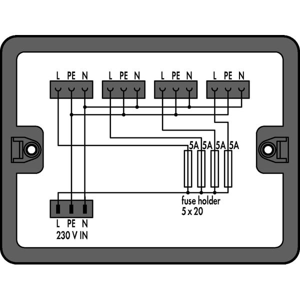 Distribution box Cable and device protection 1 input black image 1