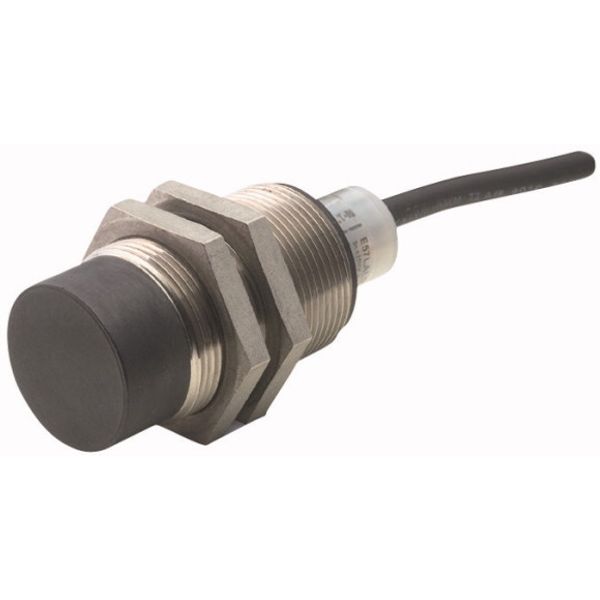 Proximity switch, E57 Premium+ Series, 1 N/O, 2-wire, 20 - 250 V AC, M30 x 1.5 mm, Sn= 15 mm, Non-flush, Stainless steel, 2 m connection cable image 1