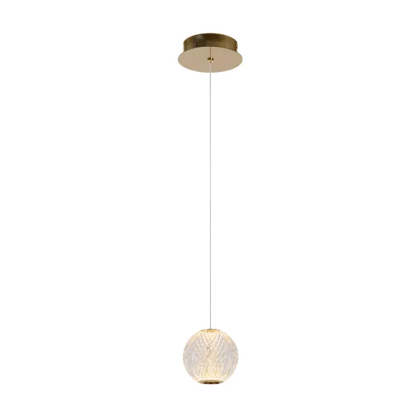 Lucide CINTRA - Pendant light - Ø 14 cm - LED - 1x4,2W 3000K - Transparant image 1