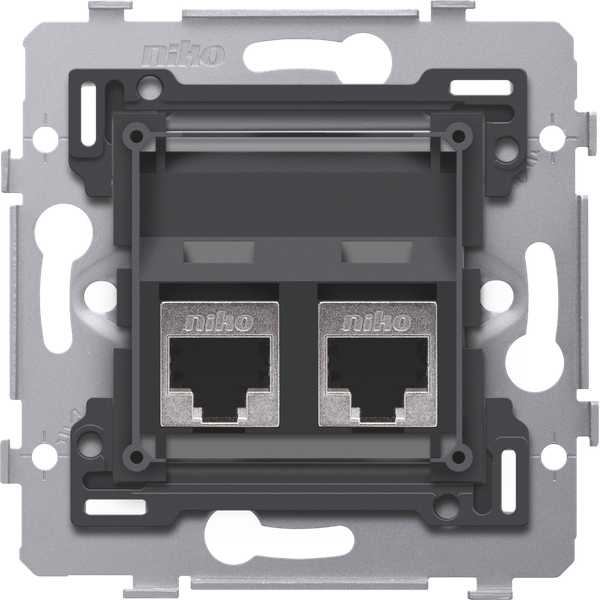 2 RJ45 connections STP cat. 6, PoE++ ready, oblique model, incl. base image 2