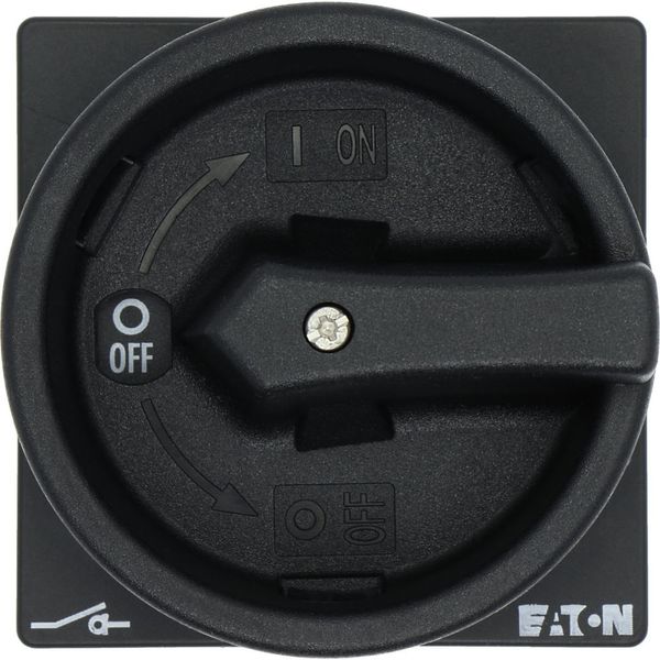 Main switch, P3, 100 A, flush mounting, 3 pole + N, 1 N/O, 1 N/C, STOP function, With black rotary handle and locking ring, Lockable in the 0 (Off) po image 17