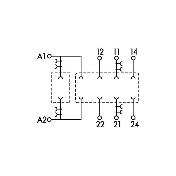 Relay socket 2 changeover contacts with manual operation image 3