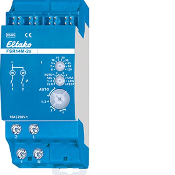 RS485 bus actuator 2-channel impulse switch with integrated relay function with active power measurement image 1