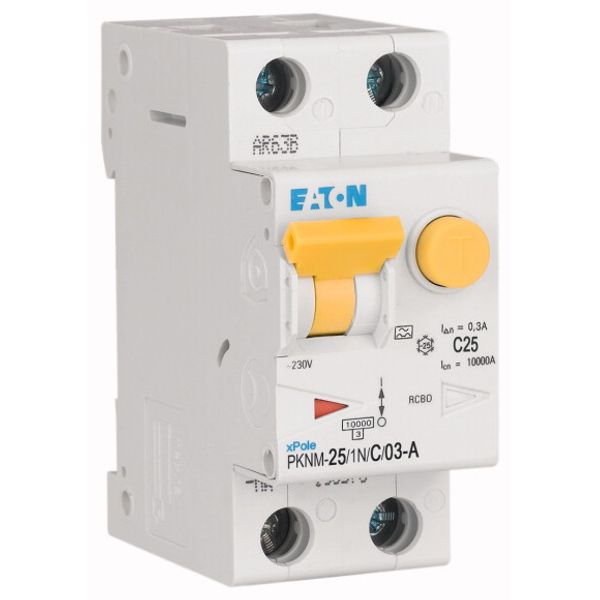 RCD/MCB combination, 25 A, 300 mA, MCB trip characteristic: C, 1p+N, RCD trip characteristic: A image 4