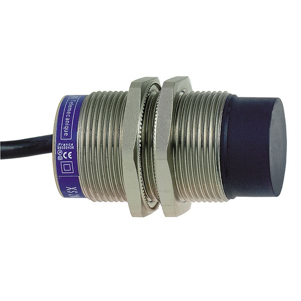 inductive sensor XS2 M30, L63mm, brass, Sn15mm, 12..24 VDC, cable 2m image 1
