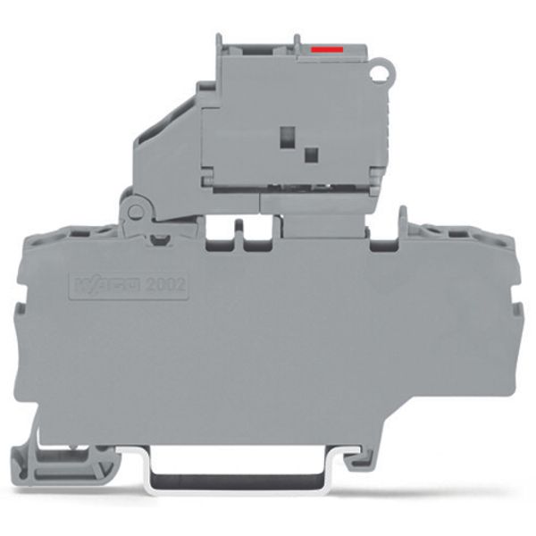 2-conductor fuse terminal block with pivoting fuse holder with additio image 1