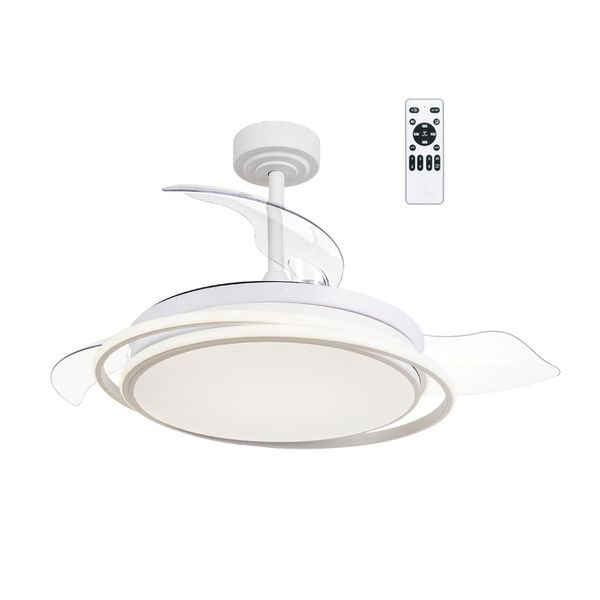 Antila LED Ceiling Fan 60W 6000Lm CCT Dim Folding Blades White image 1