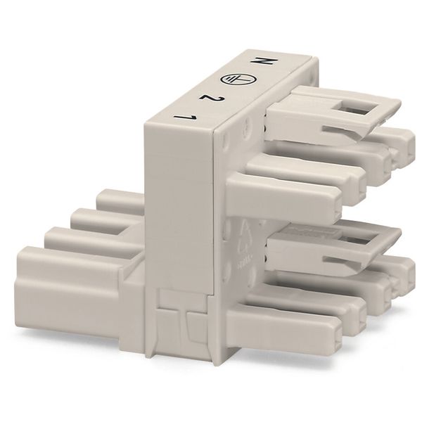 h-distribution connector 4-pole Cod. A white image 1