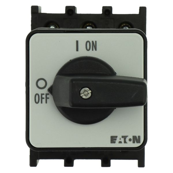 On-Off switch, P1, 40 A, centre mounting, 3 pole, with black thumb grip and front plate image 9