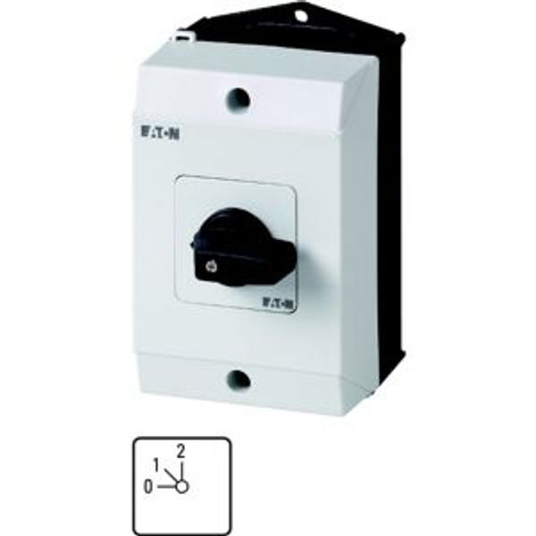 Step switches, T0, 20 A, surface mounting, 1 contact unit(s), Contacts: 2, 45 °, maintained, With 0 (Off) position, 0-2, Design number 8240 image 4