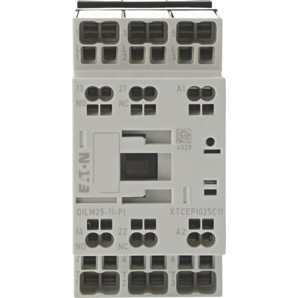 Contactor, 3 pole, 380 V 400 V 11 kW, 1 N/O, 1 NC, 230 V 50/60 Hz, AC operation, Push in terminals image 11