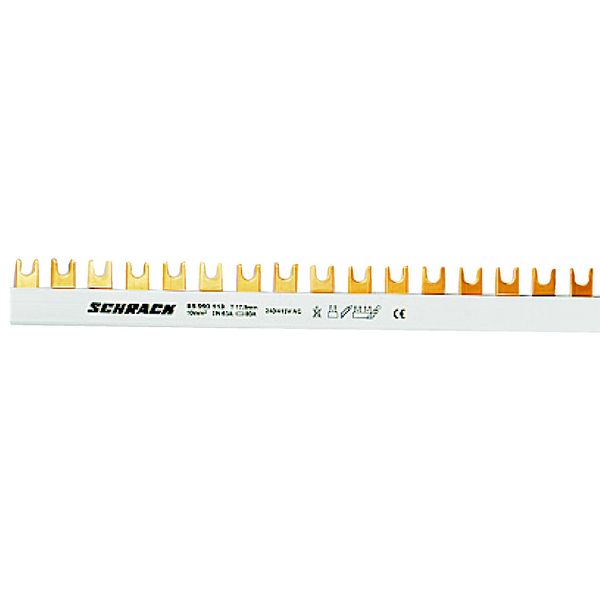 C-Busbar 4-pole, L1/L2/L3/N, 16mmý, 1m image 1