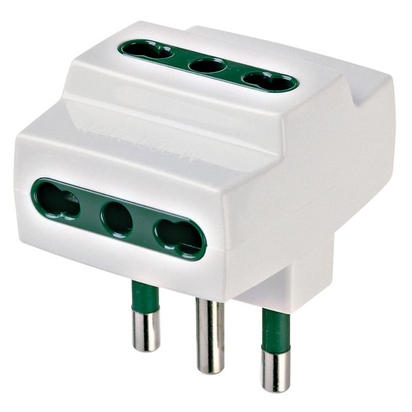S17 multi-adaptor +3P17/11 outlets white image 1