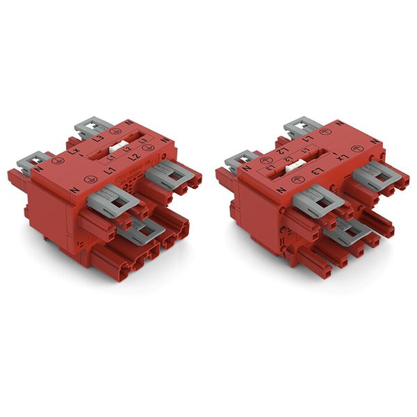 Three-phase to single-phase distribution connector with phase selectio image 2