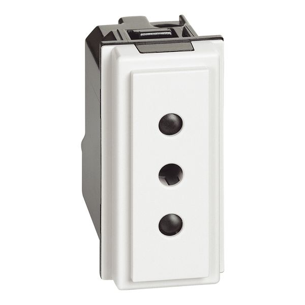 L.NOW - socket 2P+E 10A 250Vac white image 1