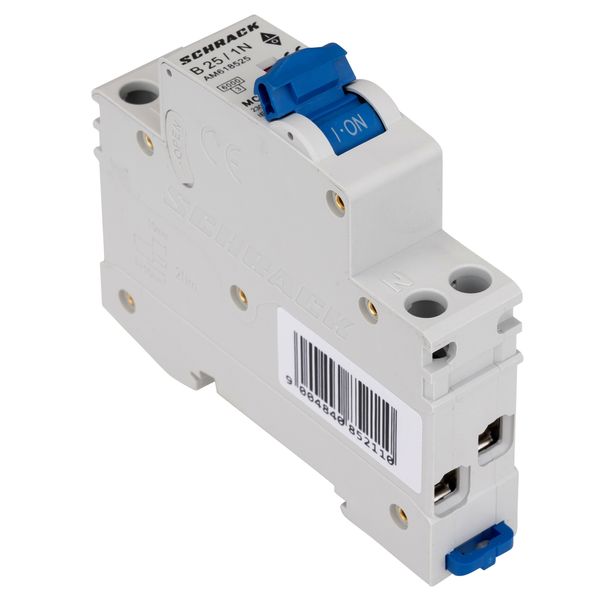 Miniature Circuit Breaker (MCB) AMPARO 6kA, B 25A, 1+N, 1MW image 3