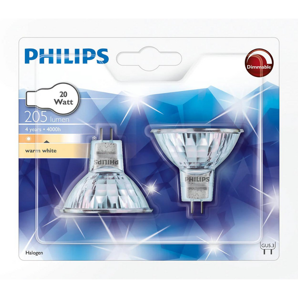 Halogen lamp Philips 4y 20W GU5.3 12V 36D 2BC/10 image 1