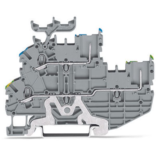 1-conductor/1-pin double deck receptacle terminal block image 1