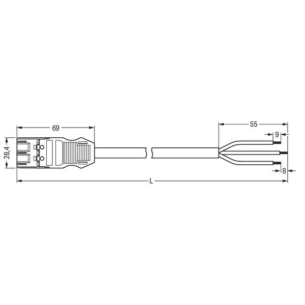 pre-assembled adapter cable;Socket/SCHUKO plug;3-pole;black image 3