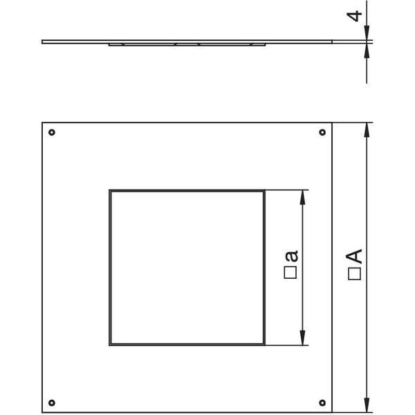 DUG 250-3 9 Mounting lid 250-2/3 for GES9 282x282x4 image 2