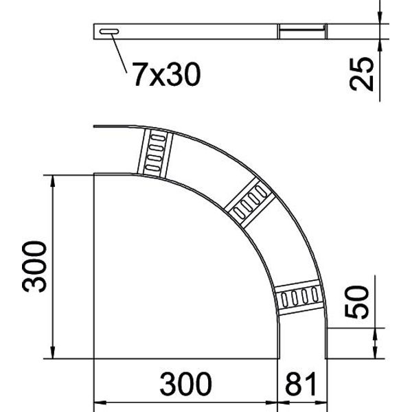 SLB 90 42 075ALU 90° bend with trapezoidal rung B81mm image 2