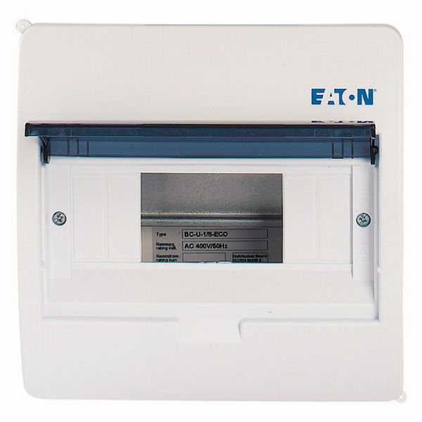 ECO Compact distribution board, flush mounting, 1-rows, 8 MU, IP40 image 1