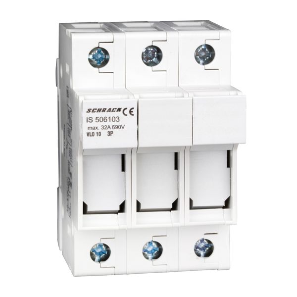 Fuse Carrier 3-pole, 32A, 10x38 image 1