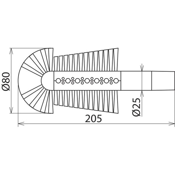 Tubular brush f. suction cleaning D 80mm f. MS dry cleaning kits -36kV image 2