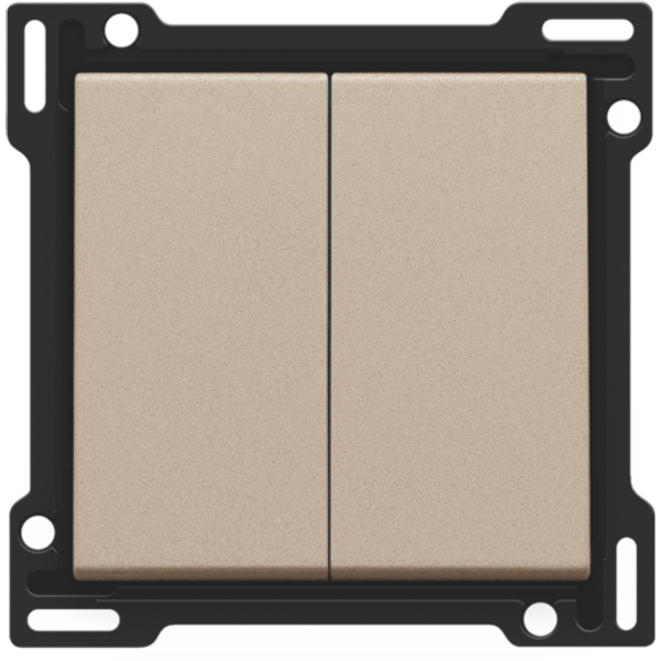 Finishing set for two-circuit switch, two-way switch + N.O. push butto image 1