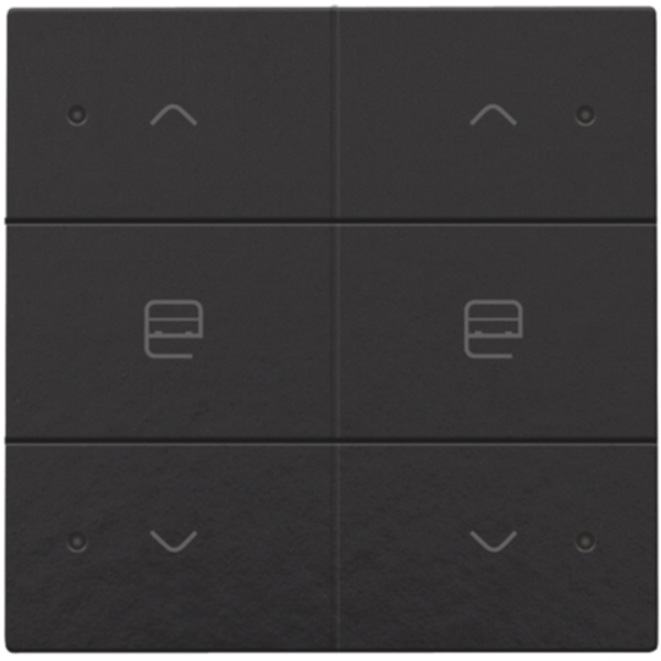 Double push button with LED for Niko Home Control, piano black coated image 2