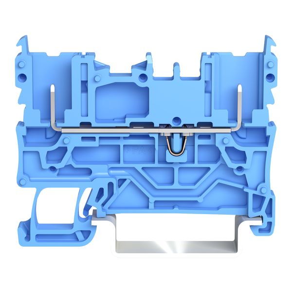 2-pin carrier terminal block for DIN-rail 35 x 15 and 35 x 7.5 blue image 1