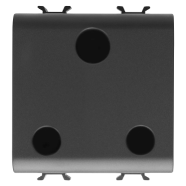 INDIAN/SOUTH AFRICAN STANDARD SOCKET-OUTLET 250V ac - 2P+E 16A - 2 MODULES - SATIN BLACK - CHORUSMART image 1