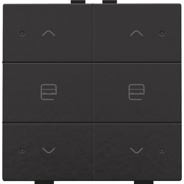 Double push button with LED for Niko Home Control, piano black coated image 1