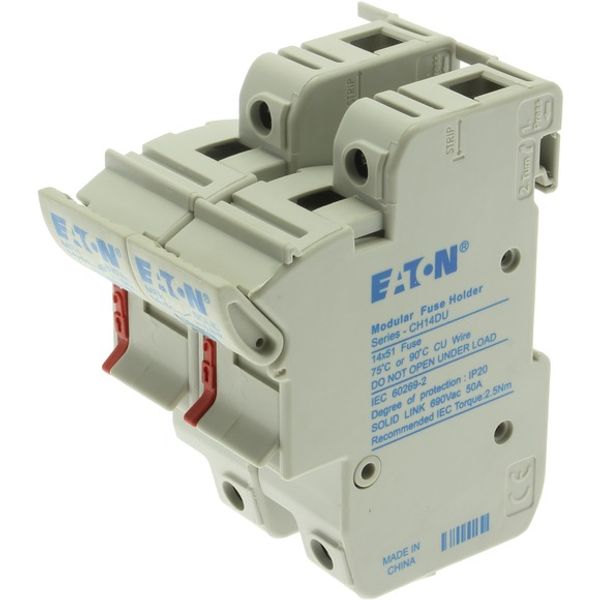 Fuse-holder, low voltage, 50 A, AC 690 V, 14 x 51 mm, 1P + neutral, IEC image 3