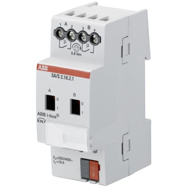 SA/S2.16.2.1 Switch Actuator, 2-fold, 16 A, MDRC image 1