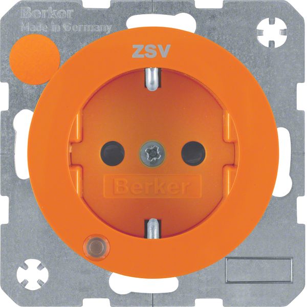 SCHUKO soc.out. LED+"ZSV" impr.,enhncd contact prot.,screw-in lift ,R. image 1