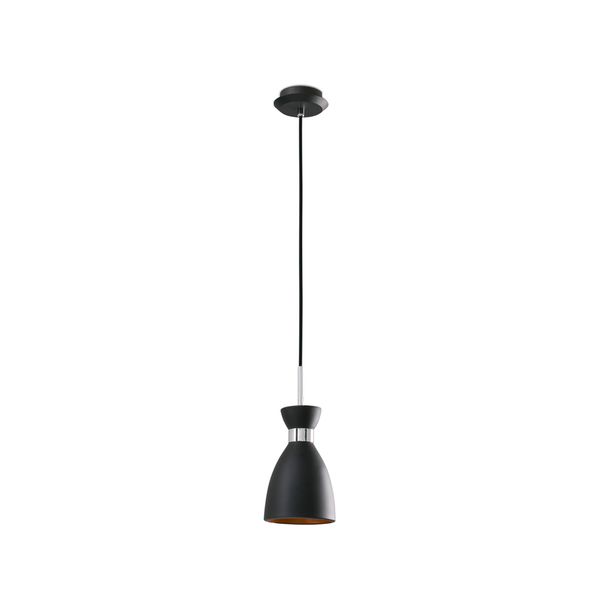 RETRO BLACK AND GOLD PENDANT LAMP 1XE14 20W image 2