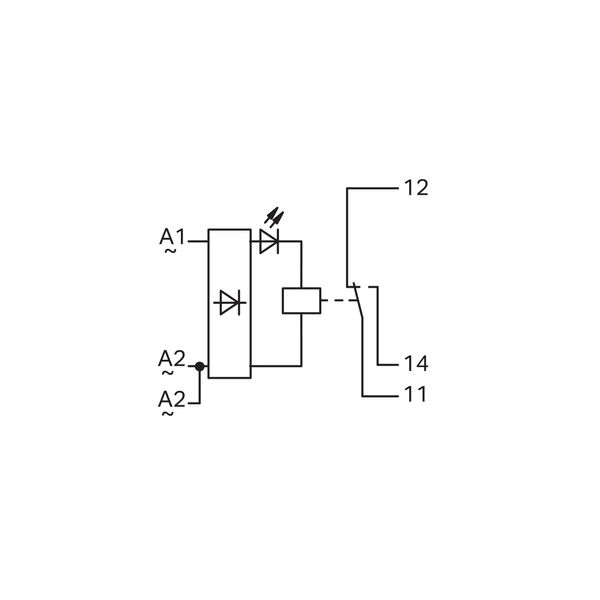 Relay module Nominal input voltage: 230 VAC 1 changeover contact gray image 6