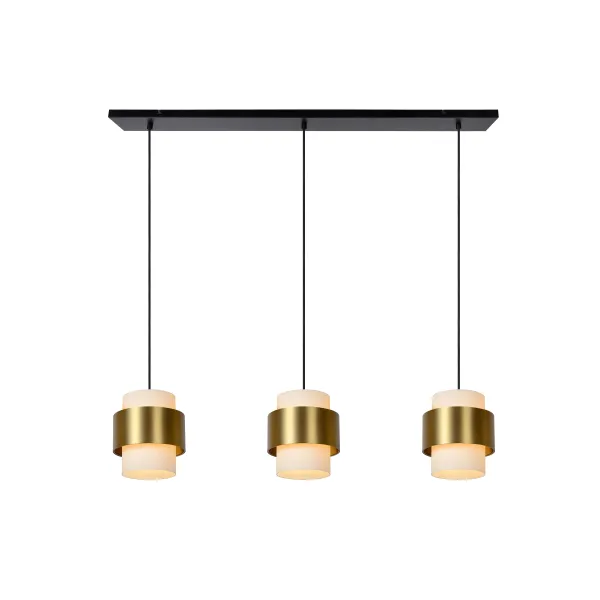 Lucide FIRMIN - Pendant light - 3xE27 - Matt Gold / Brass image 1