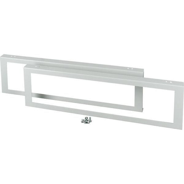 Plinth, side panels for HxD 200 x 600mm, grey, with cable duct cutout image 3