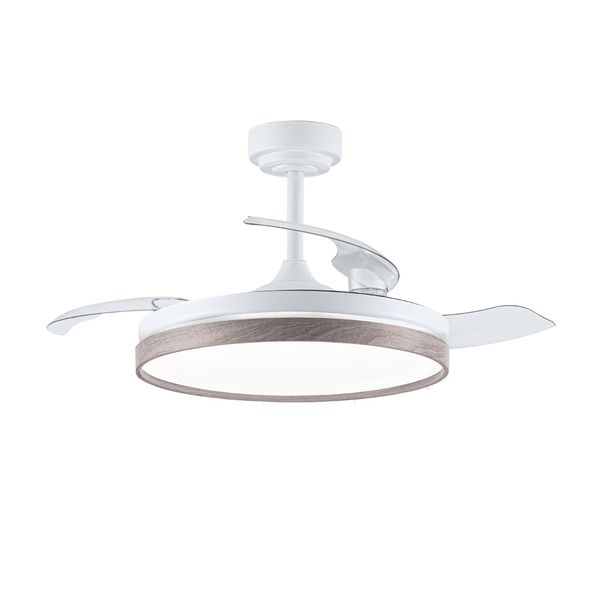 Panam LED Ceiling Fan Retractable Blades 72W 7920Lm CCT Dim Ash image 1