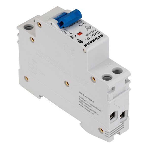 Miniature Circuit Breaker (MCB) AMPARO 6kA, C 40A, 1+N, 1MW image 3