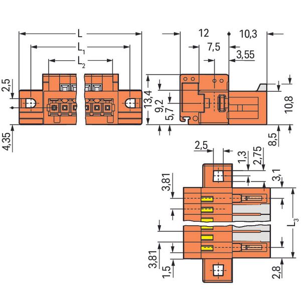 1-conductor male connector image 2