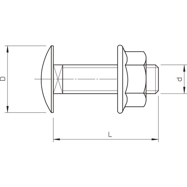 FRSB 6x12 F Truss-head bolt with combination nut M6x12 image 2