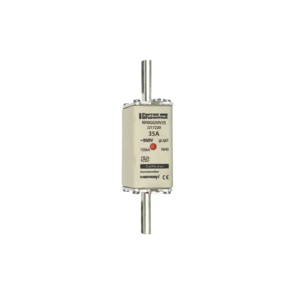 Fuse-link NH0 gG 500VAC 35A live tags Double indicator image 2