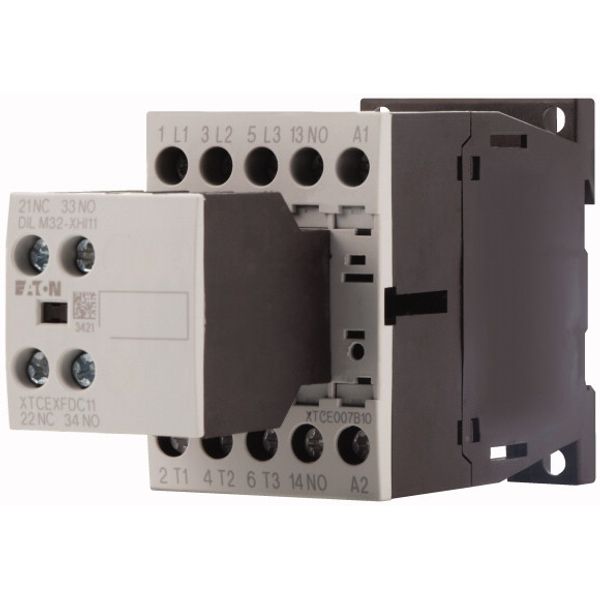 Contactor, 380 V 400 V 3 kW, 2 N/O, 1 NC, 24 V DC, DC operation, Screw terminals image 3