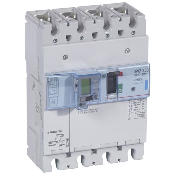 MCCB electronic + energy metering + e.l.c.bs - DPX³ 250 - Icu 70 kA - 4P - 100 A image 2